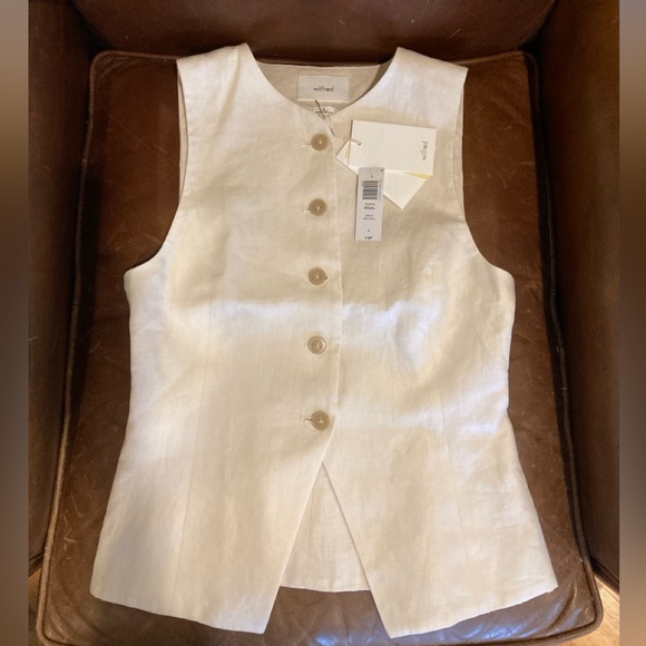 Aritzia Wilfred Regal Vest Linen - Picture 1 of 4